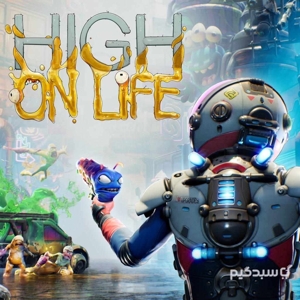 High On Life تصویر گیمپلی High On Life روی پلی استیشن 5 با تیراندازی اسلحههای سخنگو در محیط کیهانی رنگارنگ