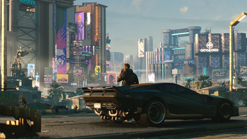 پوستر بازی Cyberpunk 2077 نسخه التیمیت ادیشن به همراه کاراکتر V و جانی سیلورهند برای خرید اکانت قانونی PS5